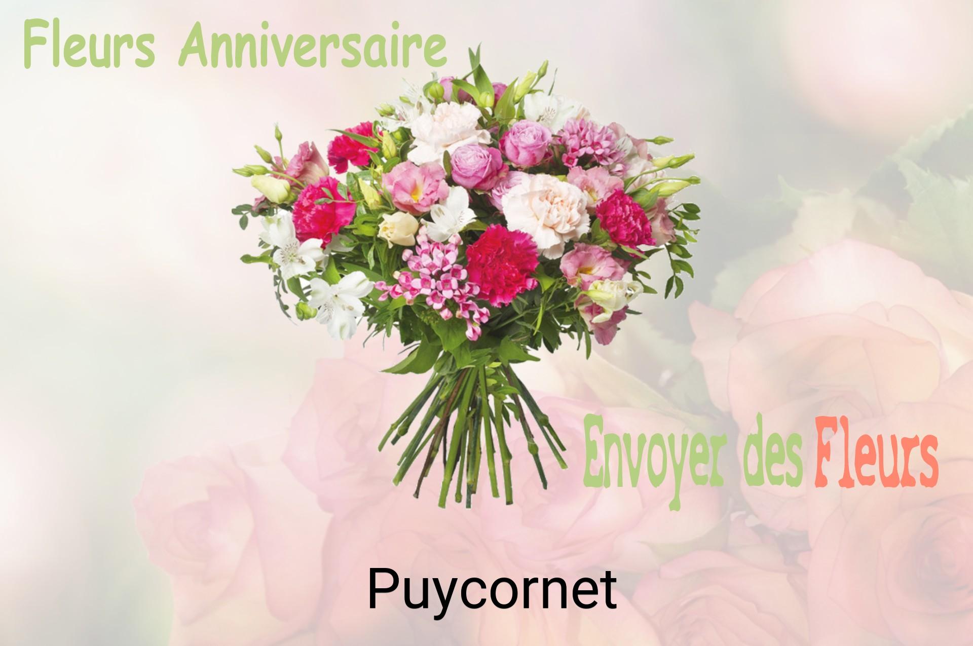 Bouquet de fleurs d’anniversaire livré à Puycornet